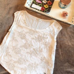 Floral White Top